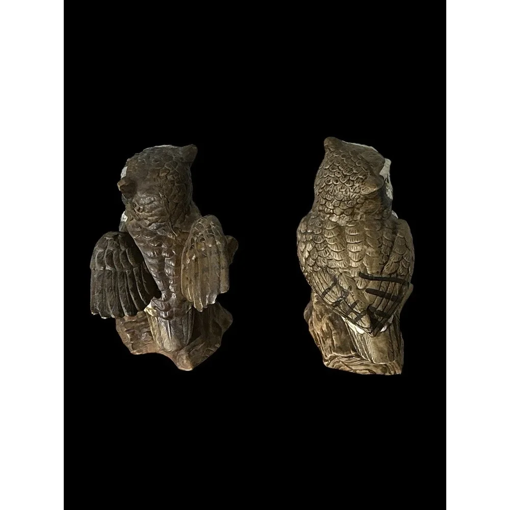 Vintage Homco 2- Great Horned Owls 5